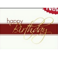 White & Red Happy Birthday Everyday Greeting Card (5"x7")